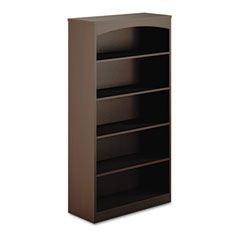 Mayline Brighton Series Laminate 5-Shelf Bookcase, 36w x 15d x 68h, Cherry MLNBTB5S36LDC