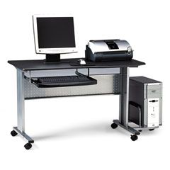 Mayline Eastwinds Mobile Work Table, 57w x 23d x 29h, Anthracite MLN8100TDANT