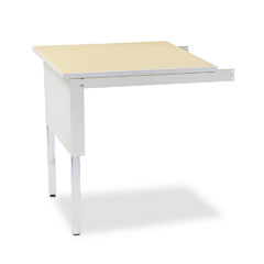 Mayline Kwik-File Mailflow-To-Go Mailroom System Table, 30w x 30d x 29-36h,Birch/PblGry MLNTB30PG