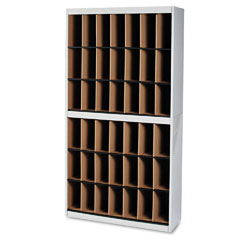 Mayline Kwik-File Vertipocket Vertical Sorter, 42 Pockets, 37w x 12d x 71h, Pebble Gry MLNSRF3871PG