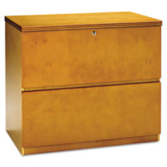 Mayline Luminary Series Veneer 2-Drawer Lateral File, 34w x 20d x 29h, Maple MLNLF23620M
