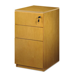 Mayline Luminary Series Veneer Freestanding Box/Box/File Pedestal, Cherry MLNPBBFT19M