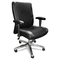 Mayline Mercado Series Mid-Back Leather/Mesh-Fabric Chair, Black MLN2522BLK