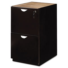 Mayline Mira Series File/File Credenza Pedestal, 15w x 22d x 27h, Espresso MLNMPFF22ESP