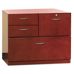 Mayline Mira Series Veneer Multipurpose Storage Unit, 30w x 19d x 27h, Medium Cherry MLNMMPSU1930MC