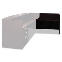 Mayline Mira Series Veneer Reception Return, 48w x 24d x 42h, Espresso MLNMRRT2448ESP