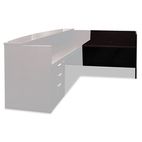 Mayline Mira Series Veneer Reception Return, 48w x 24d x 42h, Espresso MLNMRRT2448ESP