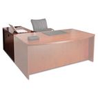 Mayline Mira Series Wood Veneer Return, 48w x 24d x 29h, Medium Cherry MLNMRT2448MC