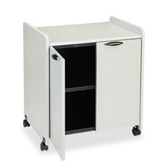 Mayline Mobile Utility Cabinet, 27w x 20d x 31h, Nebula Gray/Black MLN2110MUNGB