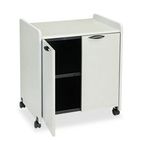 Mayline Mobile Utility Cabinet, 27w x 20d x 31h, Nebula Gray/Black MLN2110MUNGB