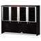 Mayline Napoli Series Assmbld Hutch with Glass Doors, 63w x 15d x 50h, Mahogany MLNNH63MAH