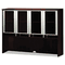 Mayline Napoli Series Assmbld Hutch with Glass Doors, 72w x 15d x 50h, Mahogany MLNNH72MAH