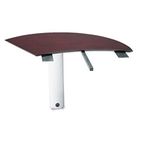 Mayline Napoli Series Left Curved Desk Extension, 47 x 28 x 29, Mahogany MLNNEXTLMAH