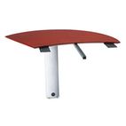 Mayline Napoli Series Left Curved Desk Extension, 47 x 28 x 29, Sierra Cherry MLNNEXTLCRY
