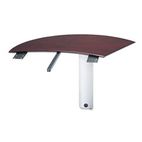 Mayline Napoli Series Right Curved Desk Extension, 47 x 28 x 29, Mahogany MLNNEXTRMAH