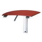Mayline Napoli Series Right Curved Desk Extension, 47 x 28 x 29, Sierra Cherry MLNNEXTRCRY