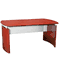 Mayline Napoli Series Wood Veneer 63w Desk Top with Modesty Panel, Sierra Cherry MLNNDT63CRY