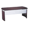 Mayline Napoli Series Wood Veneer 72w Desk Top with Modesty Panel, Mahogany MLNNDT72MAH