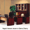 Mayline Napoli Series Wood Veneer 72w Desk Top with Modesty Panel, Sierra Cherry MLNNDT72CRY