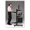 Mayline Soho Fully Adjustable Mobile Computer Table, 32w x 31d x 50h, Gray/Black MLN8432SOGRYBLK