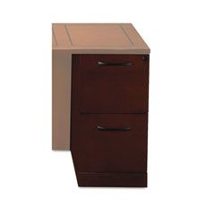 Mayline Sorrento Series Veneer File/File Pedestal For Desk Top, Bourbon Cherry MLNSDFFSCR