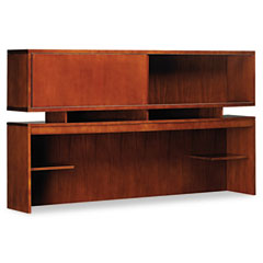 Mayline Stella Series Wood Veneer Hutch, 72w x 14d x 41h, Toffee MLNSKHTC72TOF