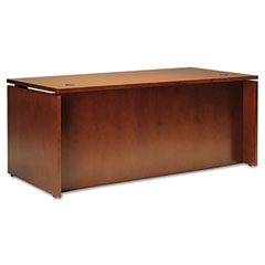 Mayline Stella Series Wood Veneer Straight Front Desk, 72w x 36d x 29h, Toffee MLNSKDS72TOF