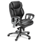 Mayline Ultimo 300 Series Mid-Back Synchro Tilt Chair, Black Leather MLNUL330MBLK