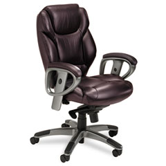Mayline Ultimo 300 Series Mid-Back Synchro Tilt Chair, Burgundy Leather MLNUL330MBUR