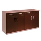 Mayline Wood Veneer Buffet Credenza Doors/Drawers, Sierra Cherry MLNVBCZDCRY