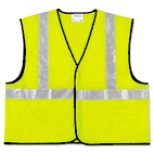 MCR Safety Class 2 Safety Vest, Fluorescent Lime w/Silver Stripe, Polyester, Large CRWVCL2SLL