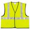 MCR Safety Class 2 Safety Vest, Fluorescent Lime w/Silver Stripe, Polyester, Large CRWVCL2SLL