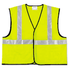 MCR Safety Class 2 Safety Vest, Fluorescent Lime w/Silver Stripe, Polyester, XL CRWVCL2SLXL