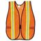 MCR Safety Orange Safety Vest, 2" Reflective Strips, Polyester, Side Straps, One Size CRWV201R