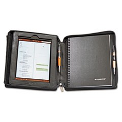 Mead Cambridge Deluxe iPad Case, Simulated Leather, 9-3/4 x 4-3/10 x 11-1/8, Black MEA67135
