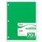Mead Spiral Bound Notebook, Wide/Margin Rule, 8x10-1/2, White,1 Subject 70 Sheets/Pad MEA05510