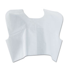 Medline Disposable Patient Capes, 3-Ply T/P/T, White 100/Carton MIINON24248