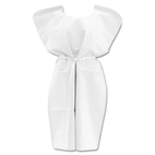 Medline Disposable Patient Gowns, 3-Ply T/P/T, White, 50/Carton MIINON24245