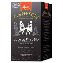 Melitta Coffee Pods, Love at First Sip (Medium Roast), 18 Pods/Box MLA75415
