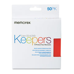Memorex CD/DVD Sleeves, 50/Pack MEM01972