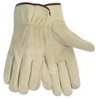 Memphis Economy Leather Driver Gloves, Medium, Cream CRW3215M