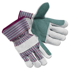 Memphis Economy Leather Palm Gloves, Extra Large, Striped CRW1211XL