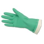 Memphis Flock-Lined Nitrile Gloves, Green CRW5319E