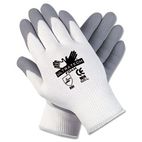Memphis Ultra Tech Foam Seamless Nylon Knit Gloves, Large, White/Gray CRW9674L