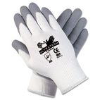 Memphis Ultra Tech Foam Seamless Nylon Knit Gloves, Medium, White/Gray CRW9674M
