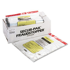 MMF Industries 12 Bundle Capacity Tamper-Evident Cash Bags, 20 x 24, Clear, 250 Bags/Box MMF2362007N20