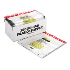 MMF Industries 8 Bundle Capacity Tamper-Evident Cash Bags, 20 x 20, Clear, 250 Bags/Box MMF2362006N20