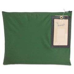MMF Industries Cash Transit Sack, Nylon, 14 x 11, Dark Green MMF2341411N02