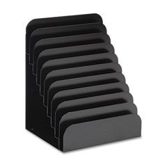 MMF Industries Cashier Pad Rack, Steel, 10 Pockets, 8" w x 6-3/4" d x 11" h, Black MMF267061004