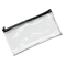 MMF Industries Leatherette Zippered Wallet, Leather-Like Vinyl, 11w x 6h, Clear MMF234041720